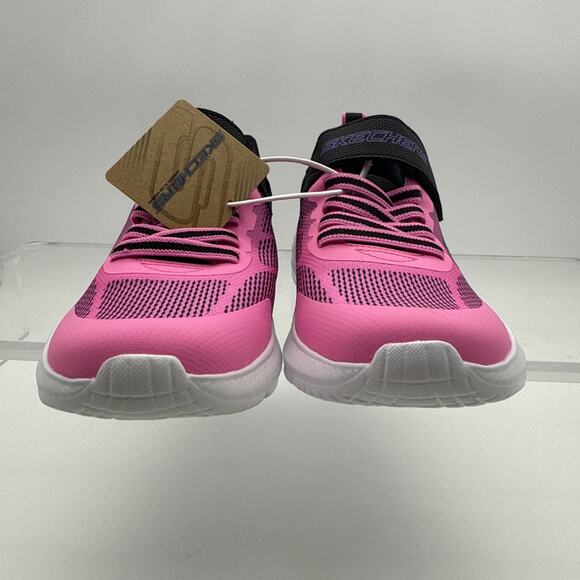 Skechers Girls Dyna-Air Sneaker, Lightweight, Breathable, Black/Pink, Size 3 - Picture 7 of 10